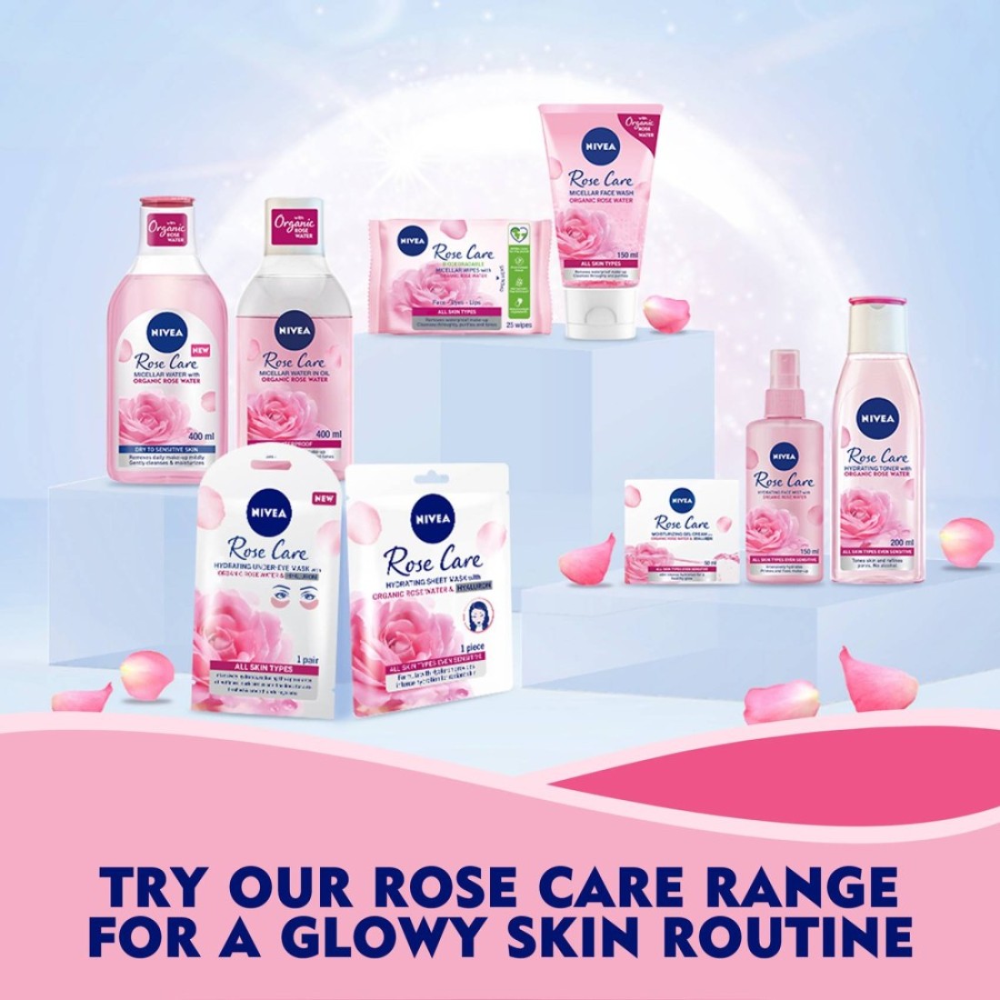 NIVEA Face Mist Hydrating Rose Care with Organic Rose Water All Skin Types 150ml