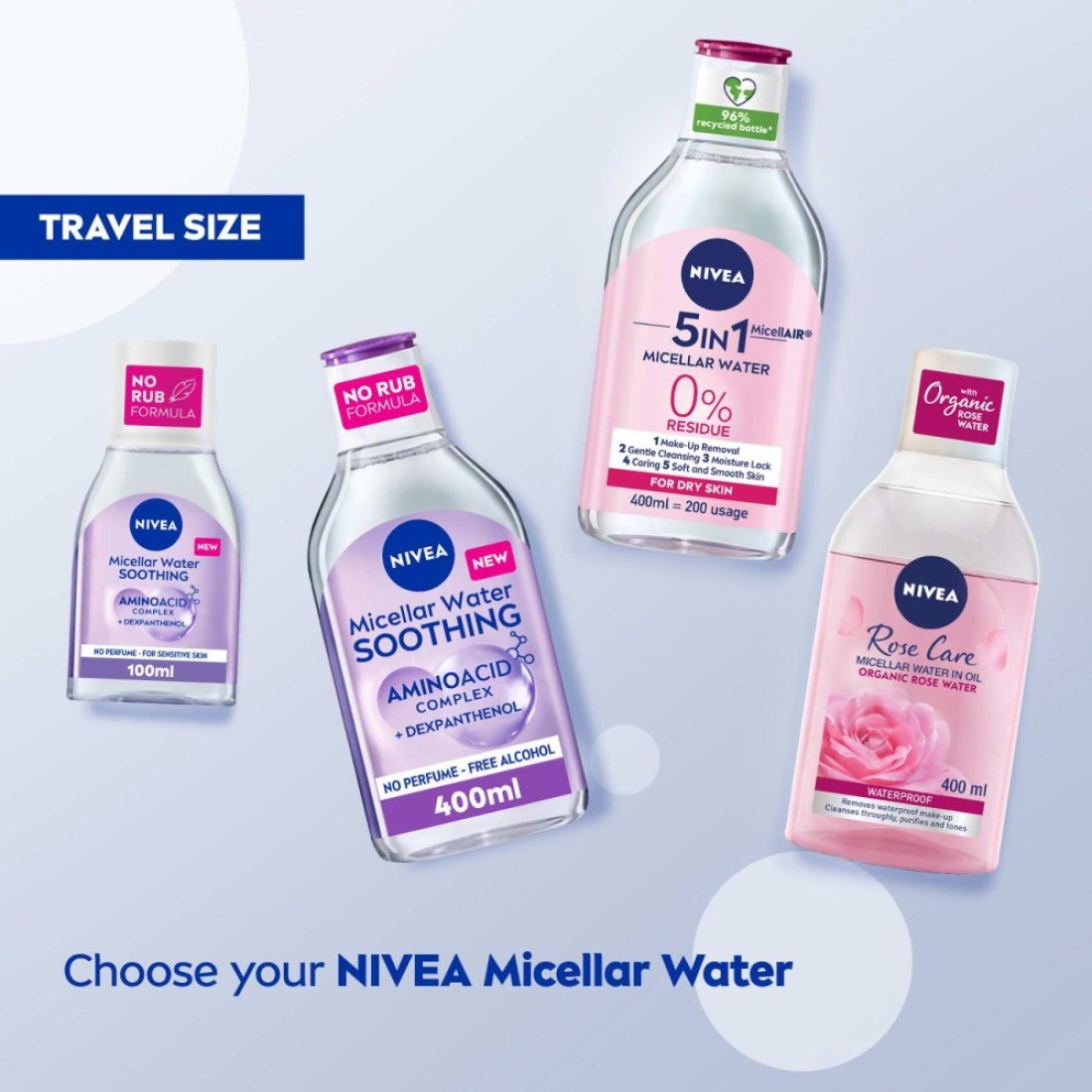 NIVEA Micellar Water Smoothing Makeup Remover Sensitive Skin 100ml