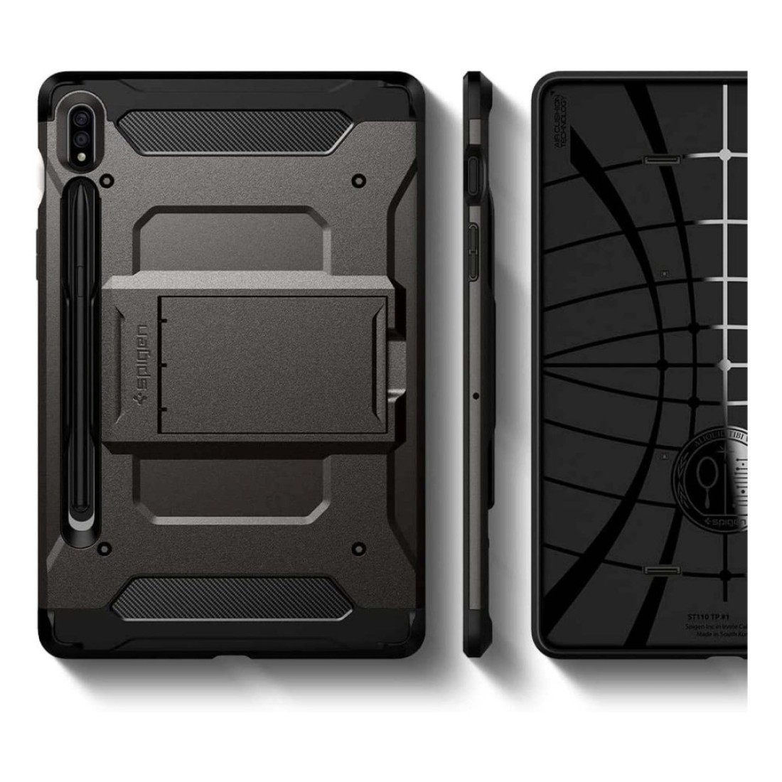 Spigen Tough Armor Pro Case For Samsung Galaxy Tab S8 S7 Gunmetal