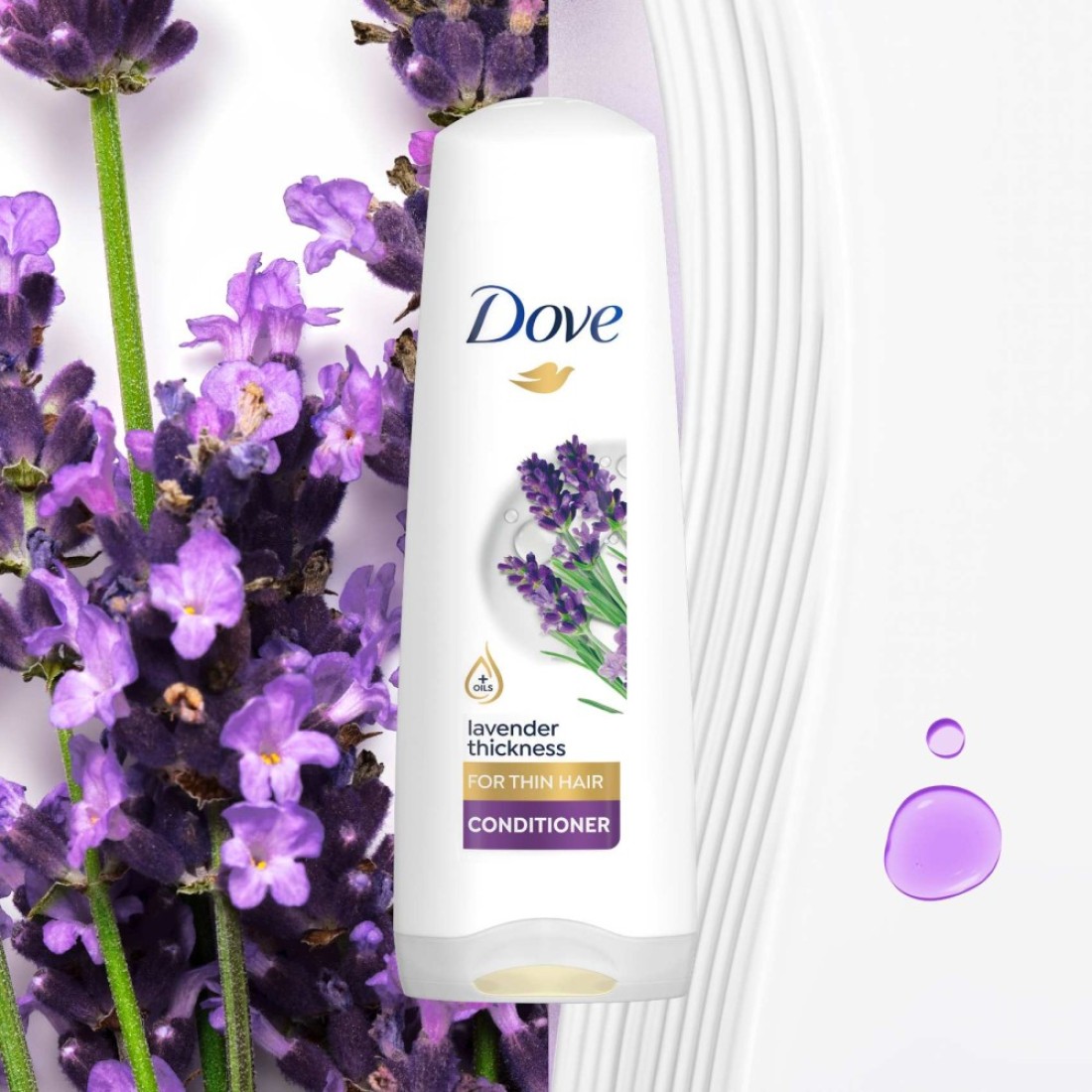 Dove Hair Conditioner For More Volume And Ticker-Looking Hair Lavender Thickness 350ml