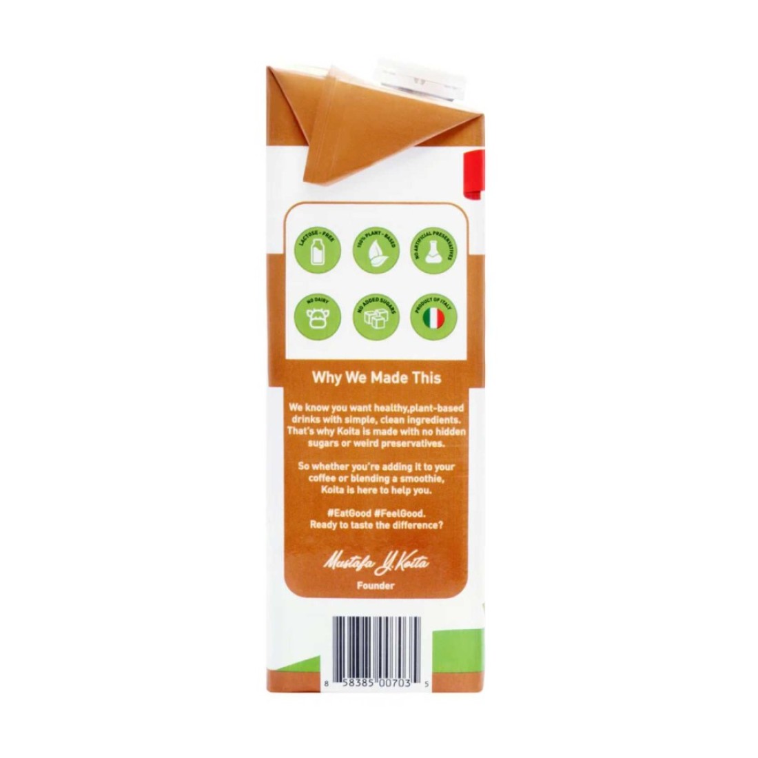 Koita Almond No Added Sugar Milk 100% Plant-Based Dairy &amp; Lactose Free 1L