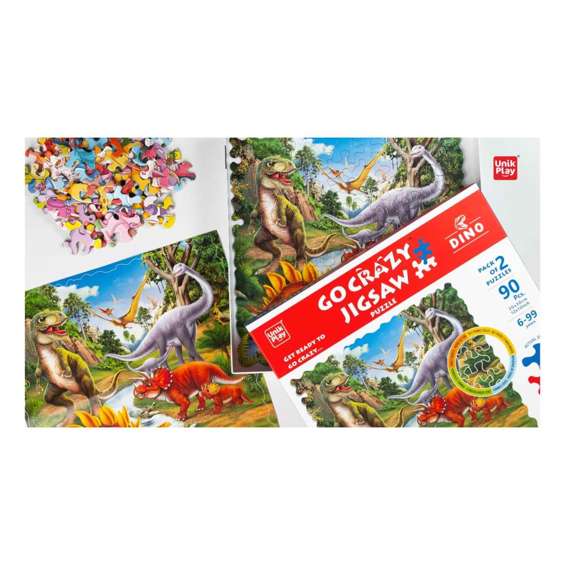 Unik Play Go Crazy Dino Jigsaw Puzzle UPJP 1212/GB01