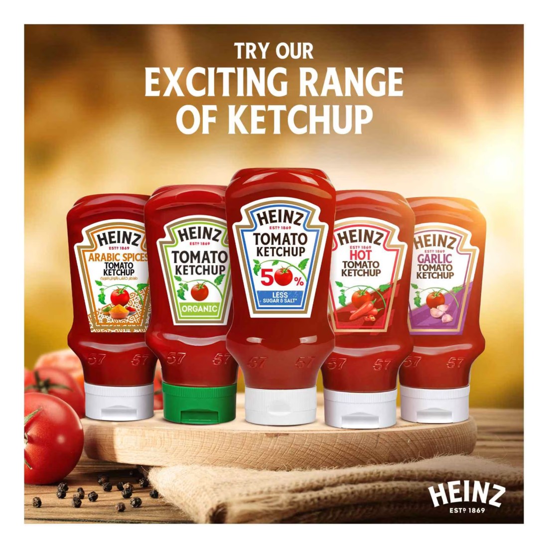 Heinz Tomato Ketchup 50% Less Sugar &amp; Salt 435g