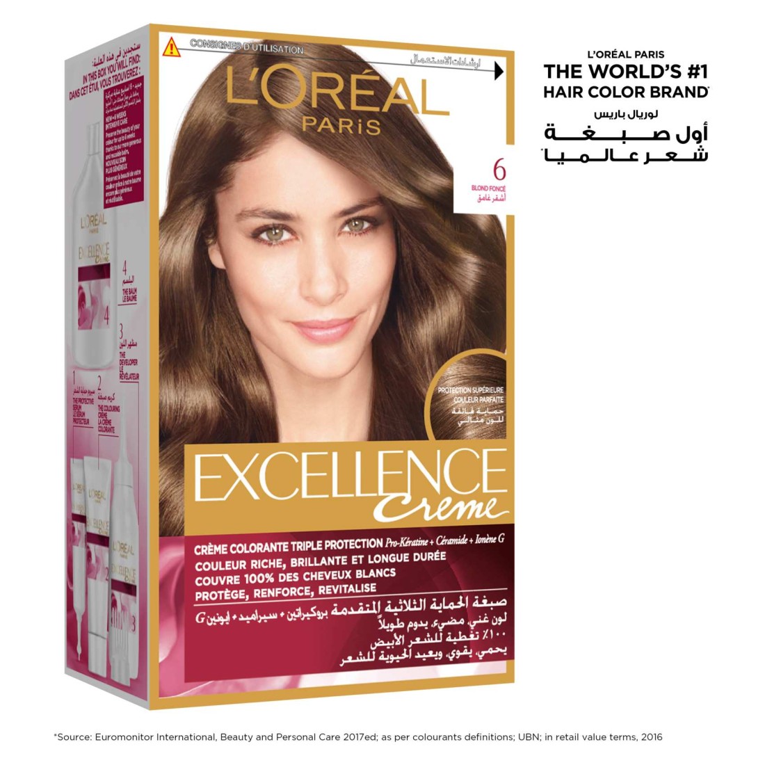 L&#39;Oreal Paris Excellence Creme Triple Care Permanent Hair Colour 6 Dark Blonde