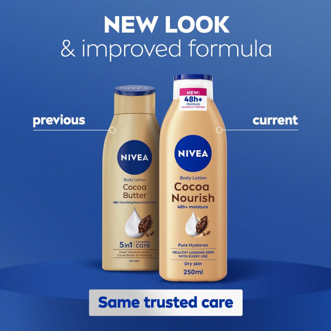 NIVEA Body Lotion, Dry Skin, Cocoa Butter, 48H Deep Moisture, 250ml