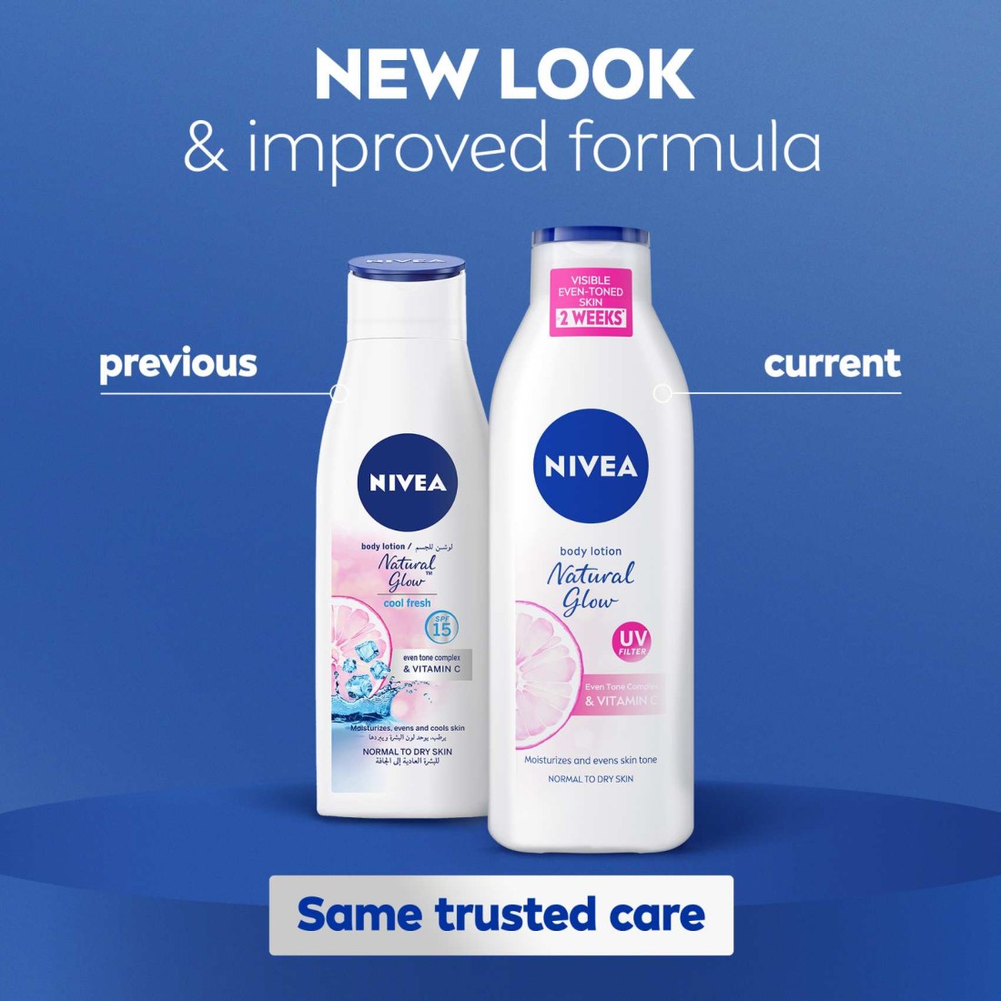 NIVEA Body Lotion, Normal to Dry Skin, Natural Glow, Vitamin C, 250ml