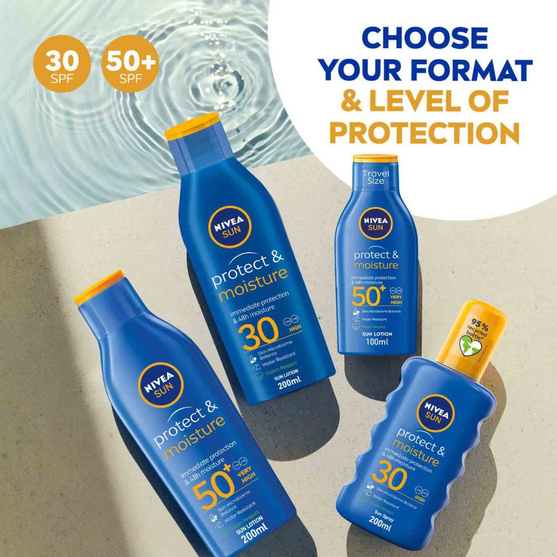 NIVEA SUN Lotion Protect &amp; Moisture SPF 30 200ml
