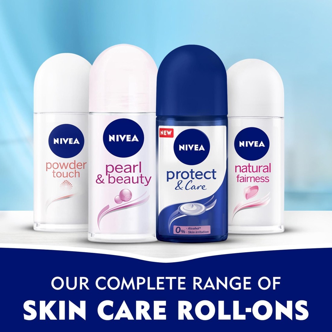 NIVEA Antiperspirant Roll-on for Women Protect &amp; Care No Ethyl Alcohol 50ml