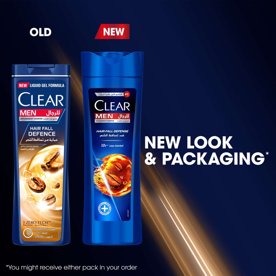 Clear Shampoo For Men Anti Dandruff Shampoo Hairfall Defense 400ml