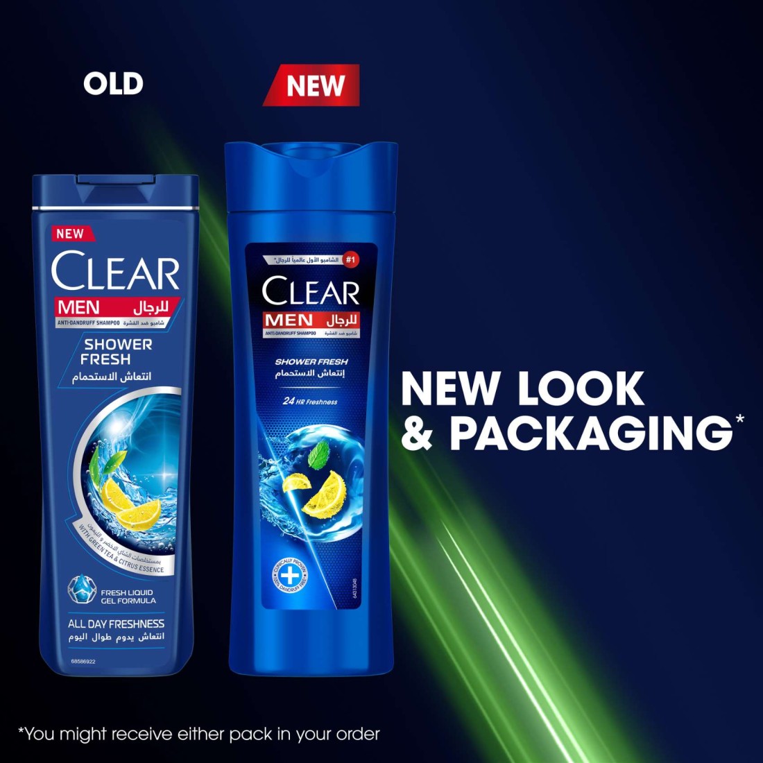 Clear Shampoo For Men Anti Dandruff Shampoo Shower Fresh 400ml
