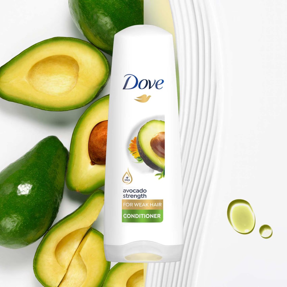 Dove Hair Conditioner For Stronger Hair And Up To 96% Less Hair Fall Avocado Strength 350ml