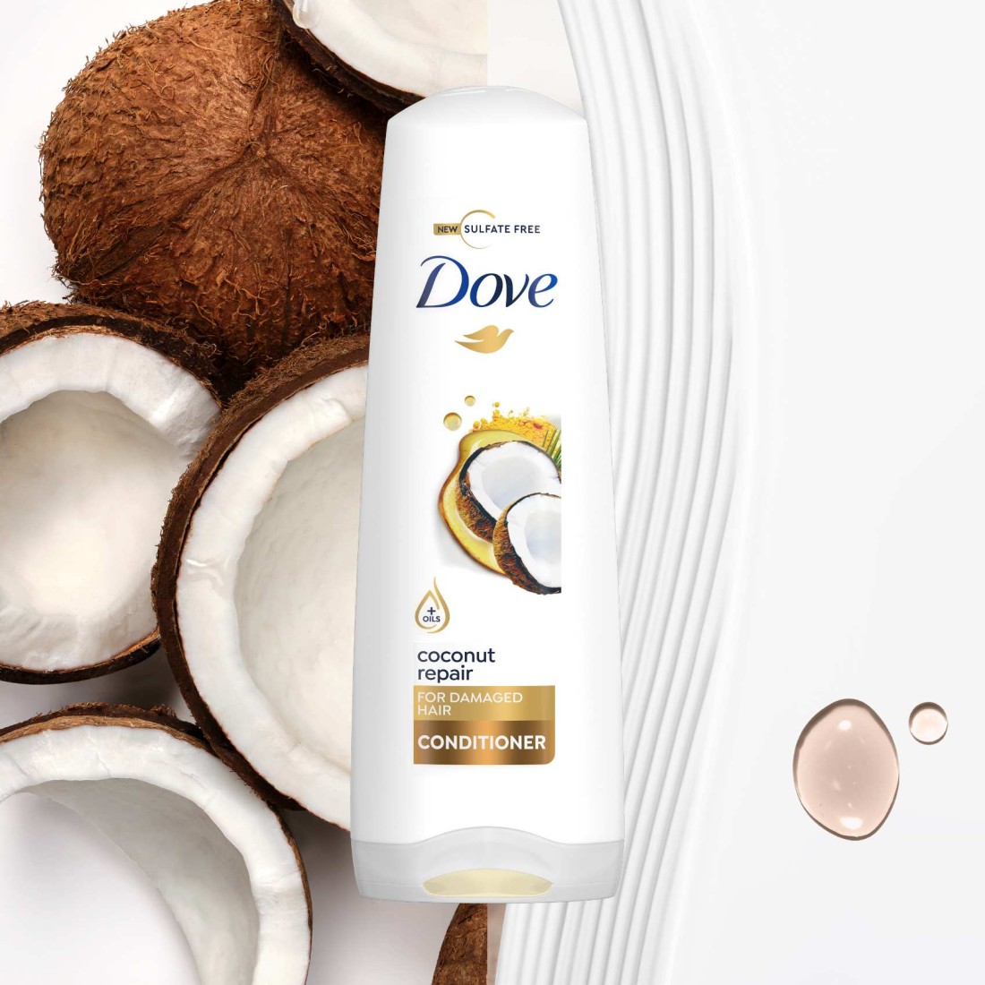 Dove Hair Conditioner Repairs Signs Of Damaged Hair Coconut Repair 350ml