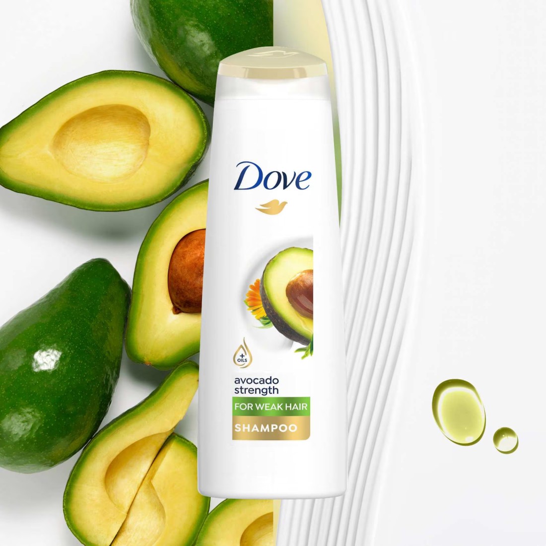 Dove Shampoo For Up To 96% Less Hair Fall Avocado Strength 400ml