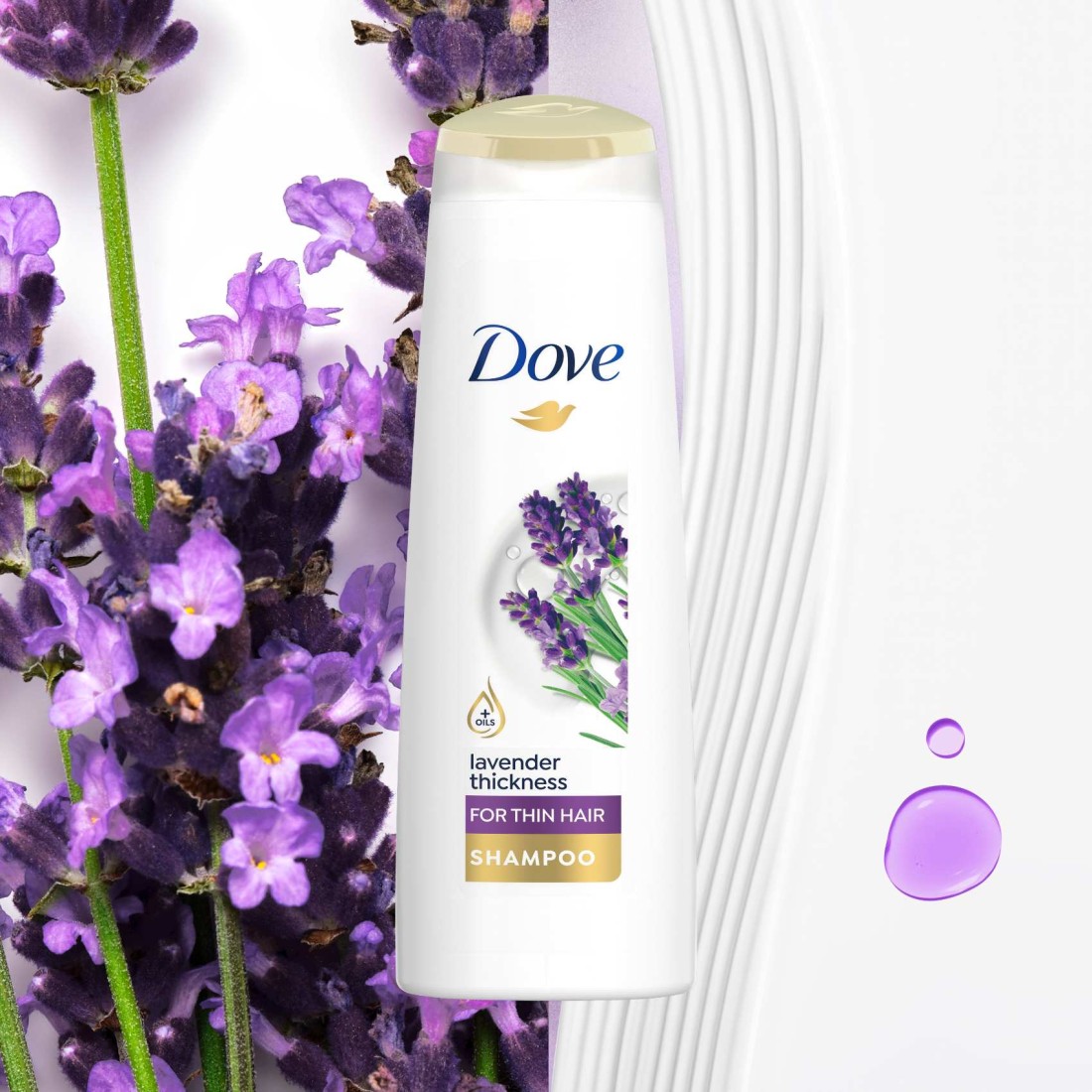 Dove Shampoo For More Volume And Thicker-Looking Hair Lavender Thickness 400ml