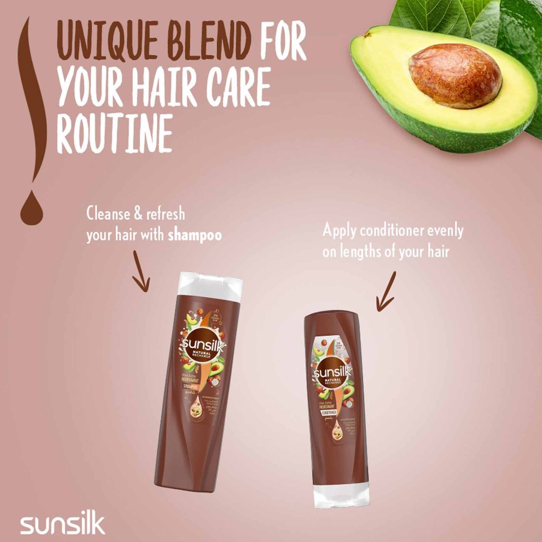 Sunsilk Shea Butter Nourishment Shampoo Brown 400ml