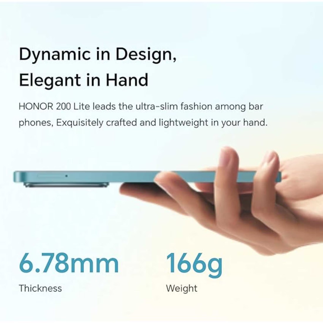 Honor 200 Lite Dual SIM 8GB RAM 256GB 5G Cyan Lake