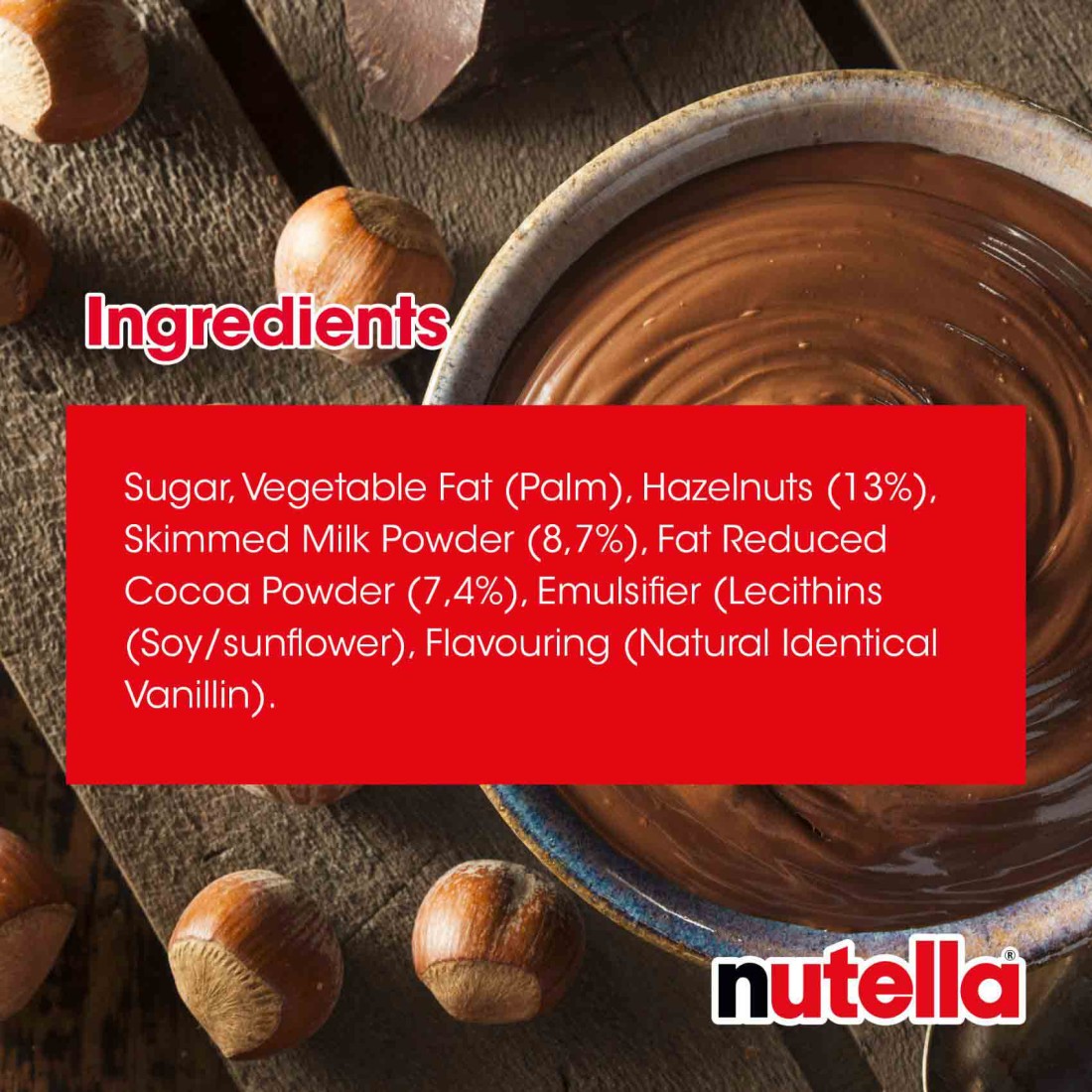 Nutella Hazelnut Chocolate Spread Jar 825g
