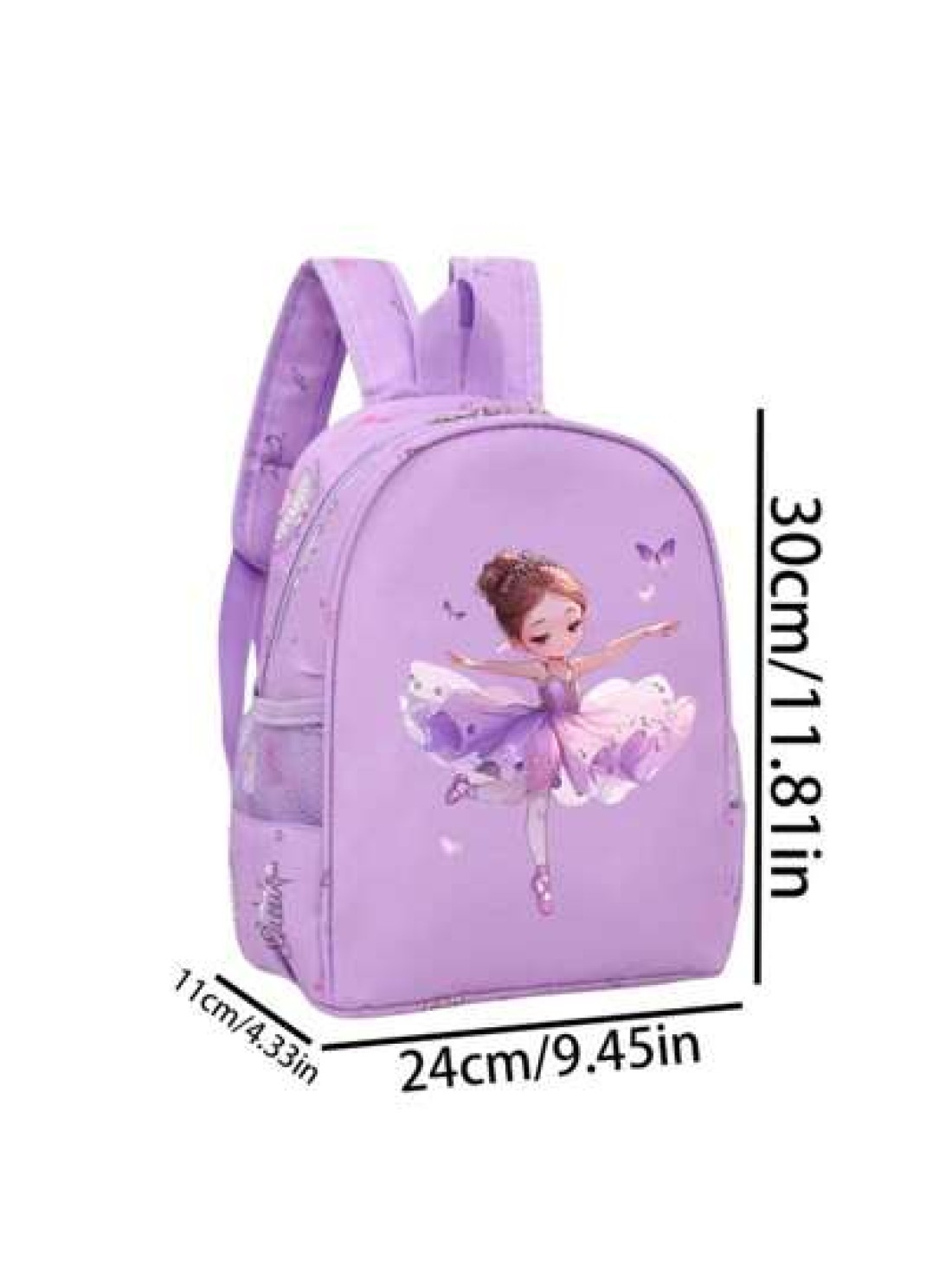 1 Pc Fashion Princess Backpack Cute Cartoon Pattern Dance Bag Nylon Structure Zipper Opening Polyester Lining Shoulder Strap Design Suitable For Dancers School And Travel Perfect For Princess Fans