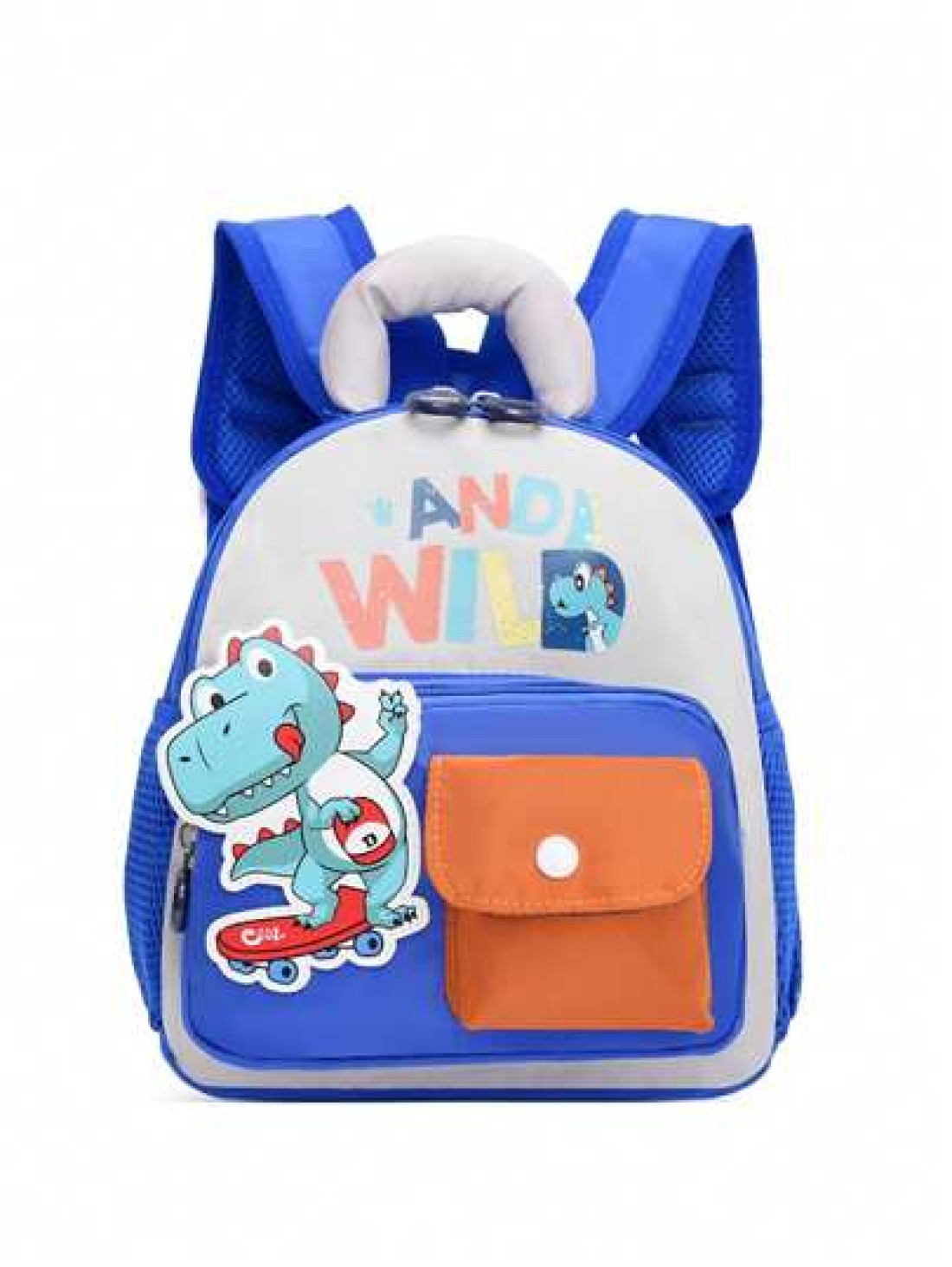 Kids New Cute Cartoon Pattern Print Color Block Nylon Backpack Versatile Large Capacity Zipper Closure Outdoor Travel Vacation Backpacks Lightweight Casual Multi Pocket Campus Bookbag For Kindergarten