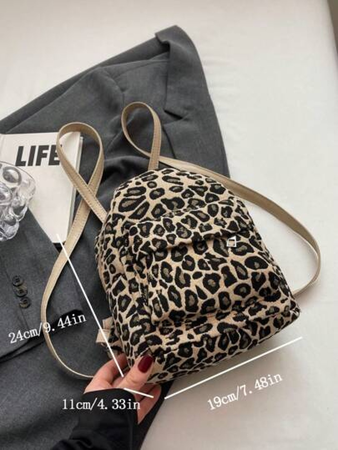 1pc Autumn And Winter New Leopard Print Mini Exquisite Backpack Small Backpack Wallet Suitable For Travel And Daily Use