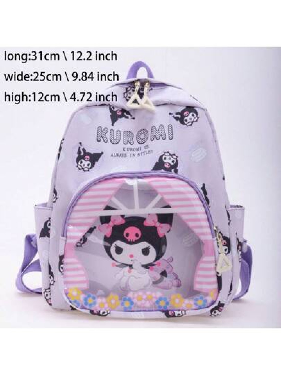 Sanrio Large Capacity Backpack Culomi Cinnamon Dog Melody Three Styles The Bag Transparent Design Easier To See The Items Better Looking