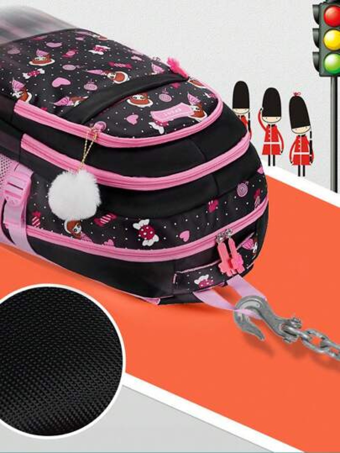 Cute Lightweight Anti Tumbling Backpack Children s Backpack School Backpack Teen Girls Backpack 15 6 Inch Laptop Backpack With Pom Pom Backpack Travel Backpack Casual Back To School Gift Cute Cartoon