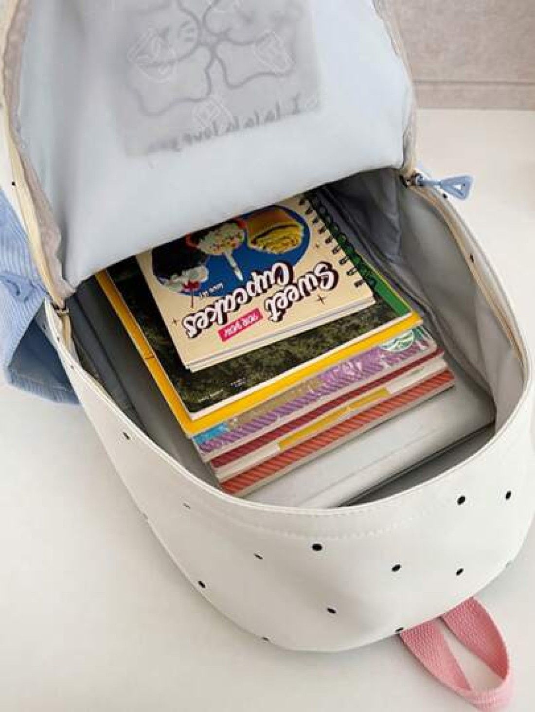 1pc New Fashion Color Block Student Backpack Cartoon Cute Casual Everyday Outdoor Bookbag Without Pendant