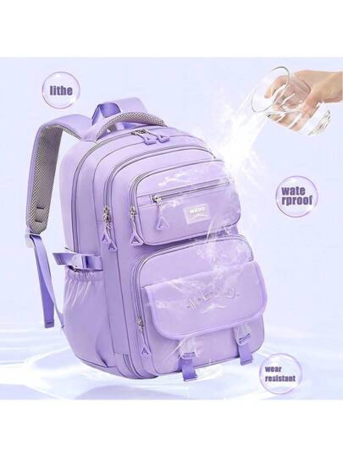 1pc Large Capacity Girls Backpack Casual Fashion Backpack 15 6 Inch Laptop Backpack School Bag With Luggage Strap Outdoor Traveling Bag Suitable For Teenage Girls School And Travel