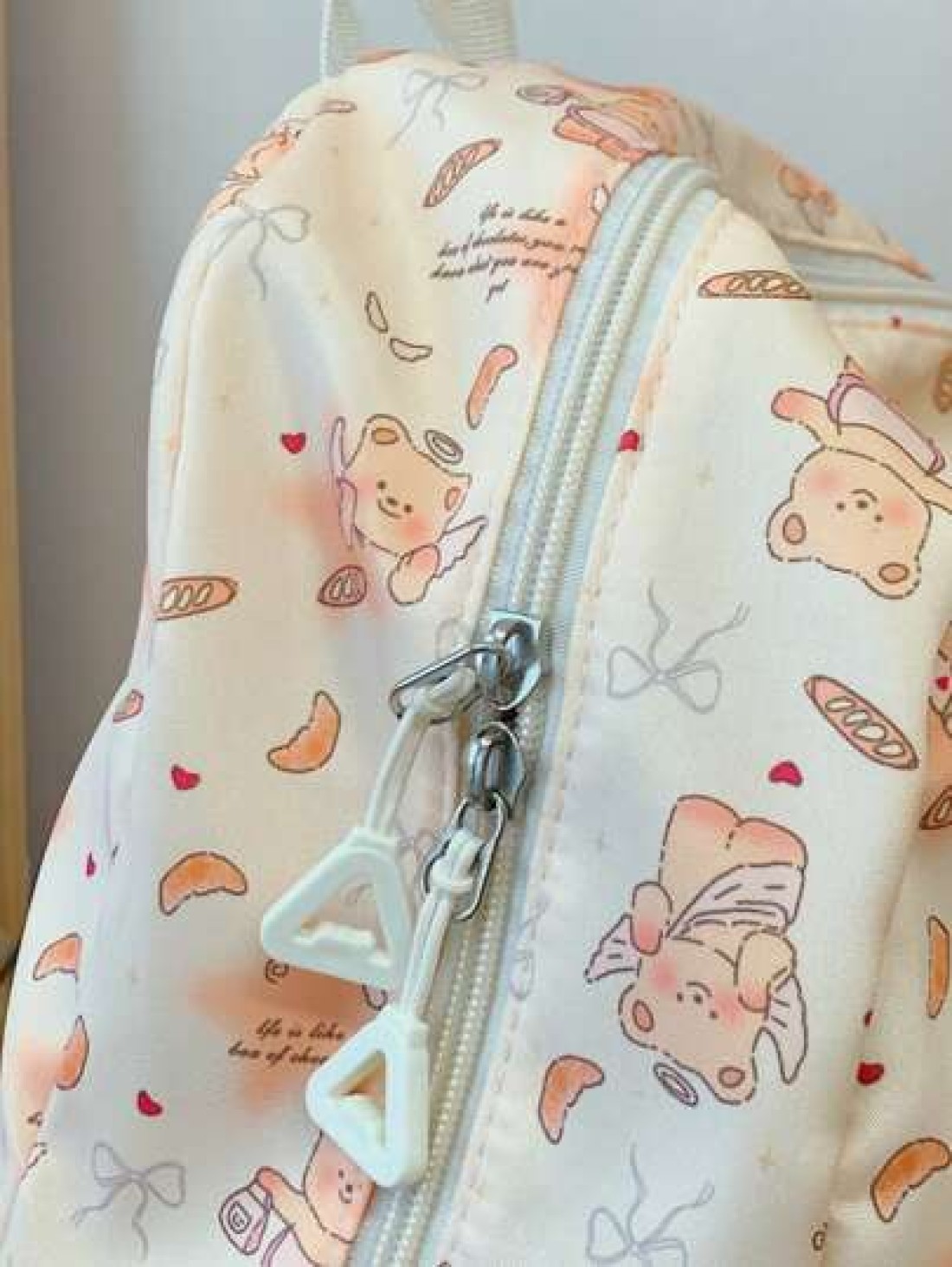 Classic Bear Pattern Backpack All Match Fashion Casual Versatile High Capacity Portable Travel Bag Suitable For Any Occasion
