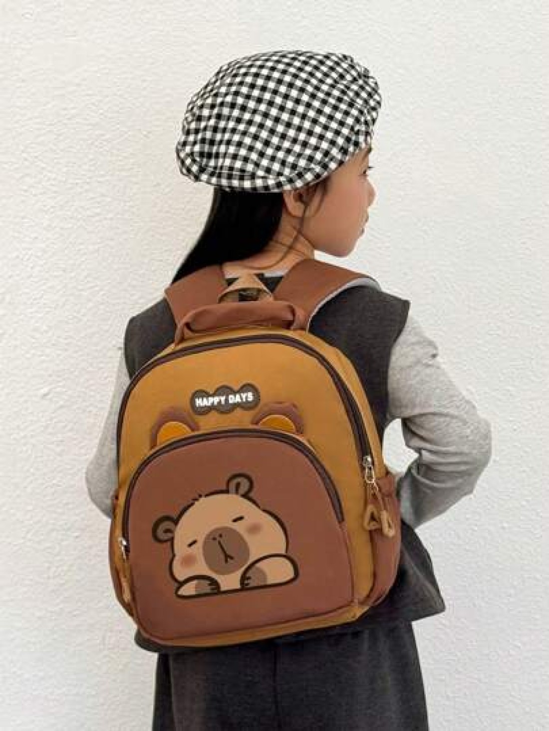 1pc Back To School Backpack Fashionable And Casual Backpack Cute Cartoon Capybara Large Capacity Backpack Suitable For Daily School Very Suitable For Campus Class Photo Taking Birthday Gifts Suitable