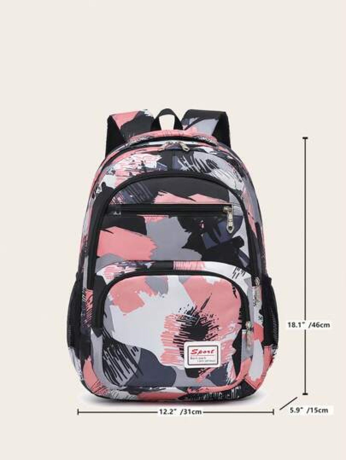 Fashion Solid Color Hundred School Backpack Kids Shoulder Backpack Casual Large Capacity Backpack Fashion Solid Color Simple College Student School Bag Travel Backpack Suitable For Girls Daily School