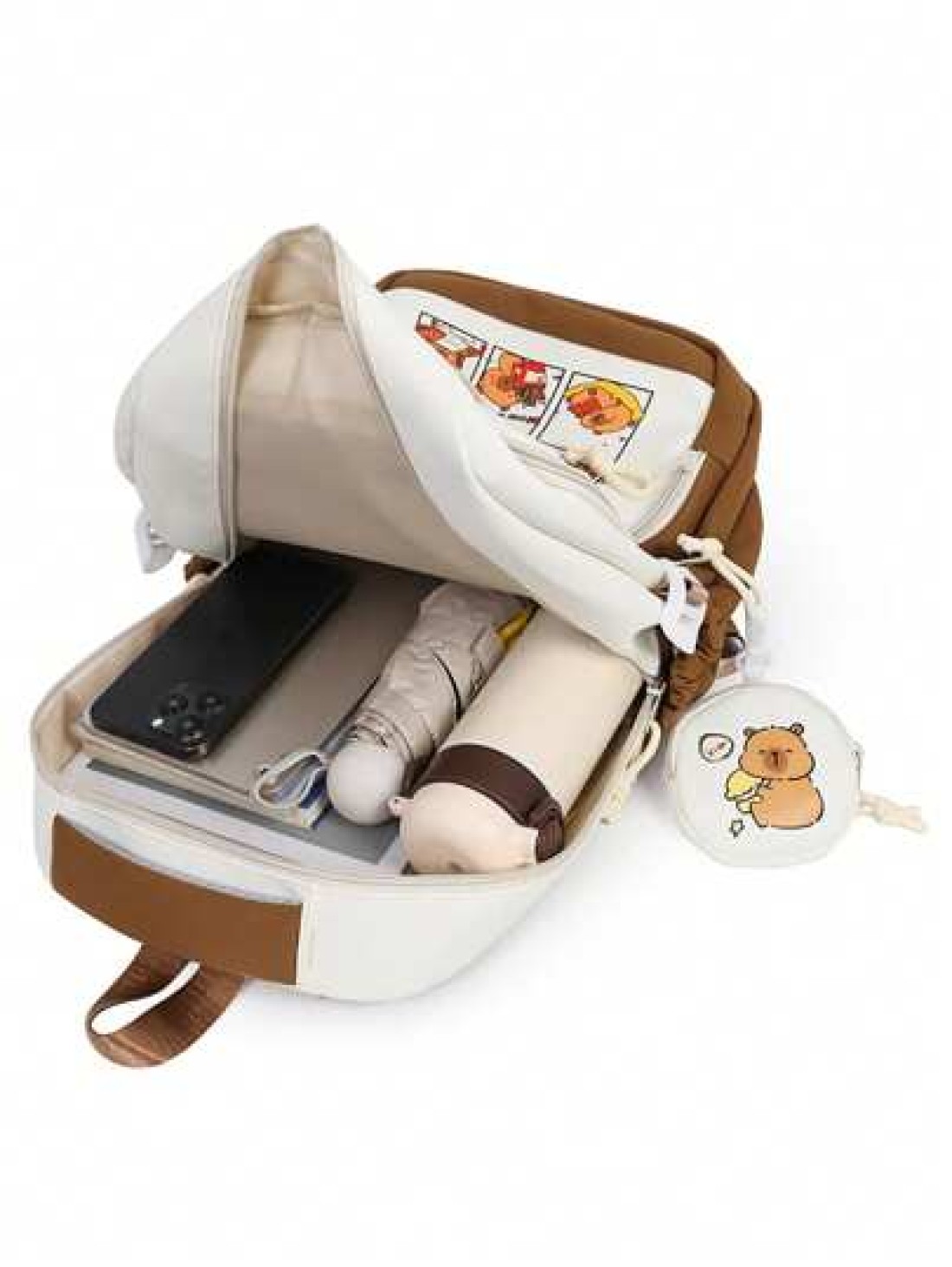 Capybara Backpack For Elementary School Boys Girls Lightweight Large Capacity Backpack For Middle High School Students