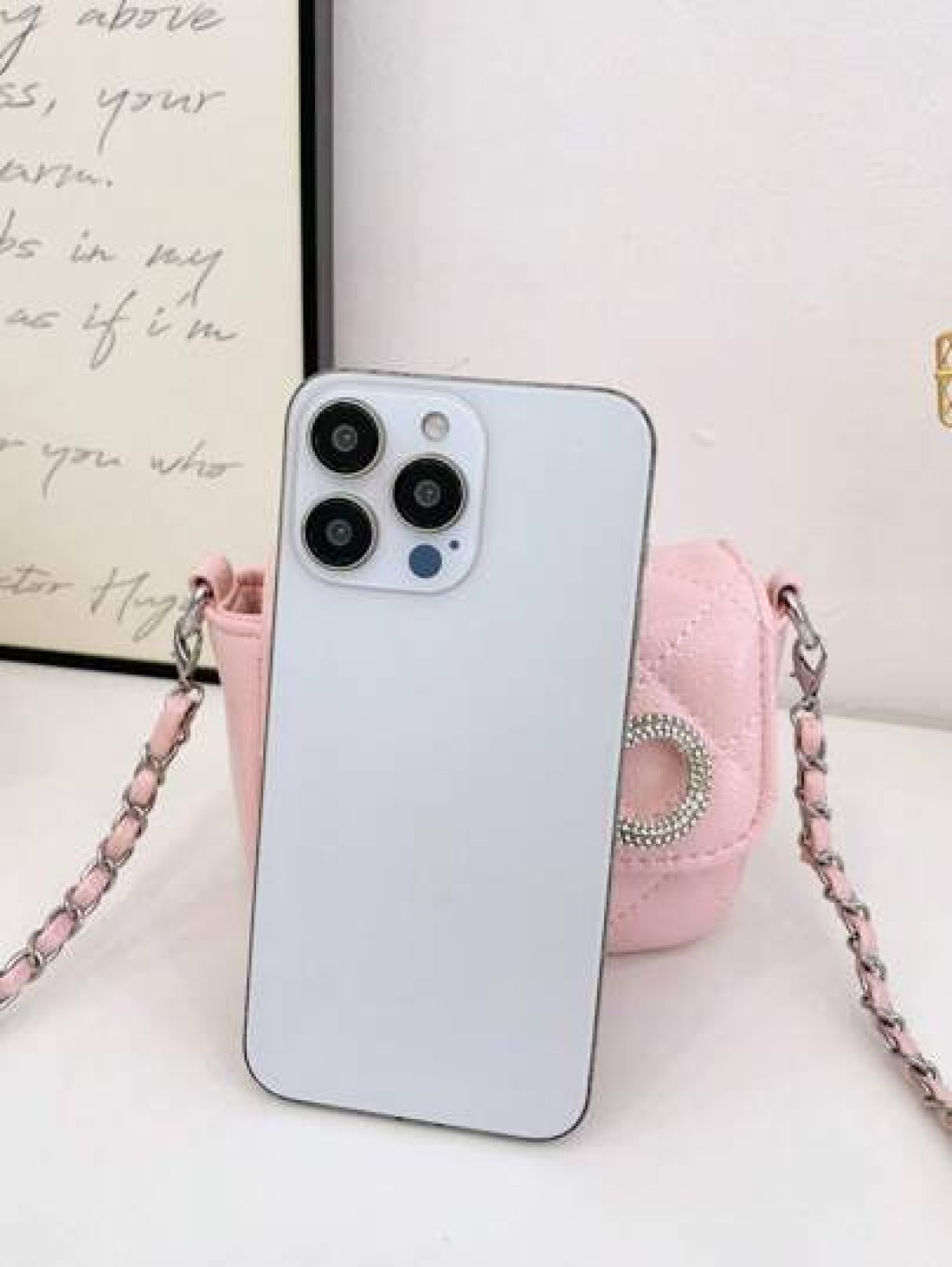 1pc Pu Magnetic Opening And Closing Fashion Sweet Bow Solid Color Diamond Grid Crossbody Mini Square Bag Korean French Exquisite Aesthetic Niche Design Chain Shoulder Crossbody Bag Versatile Casual Hi