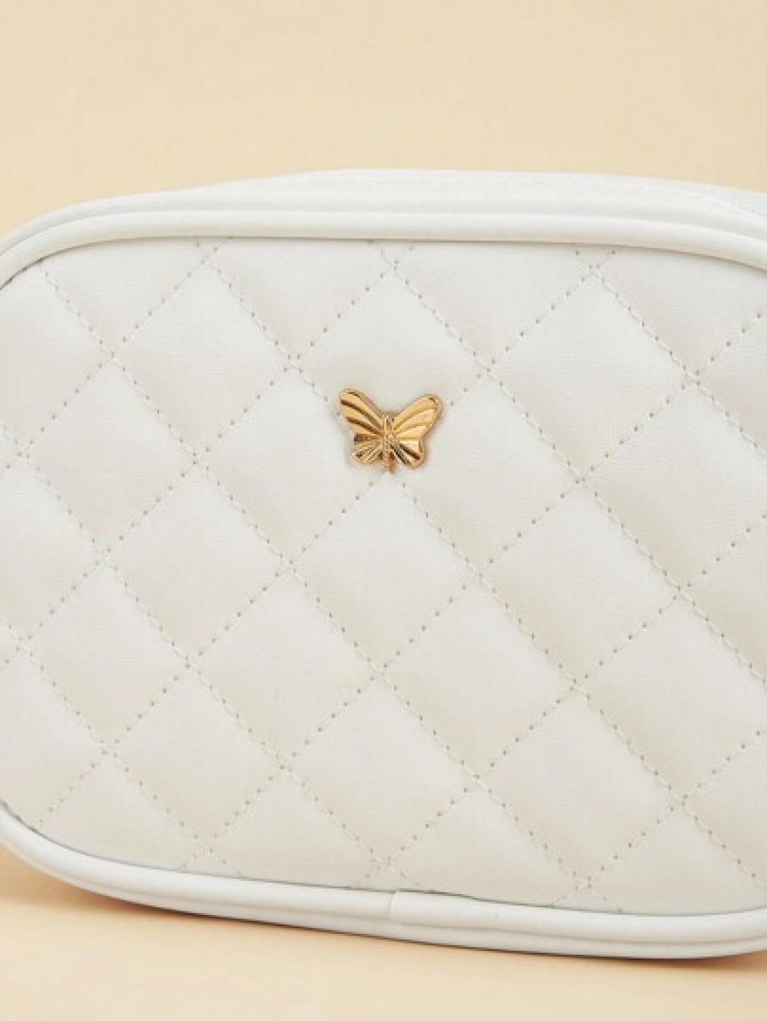 1pc Girls Metal Bowknot Diamond Grid Stitching Simple Versatile Lightweight Shoulder Crossbody Bag
