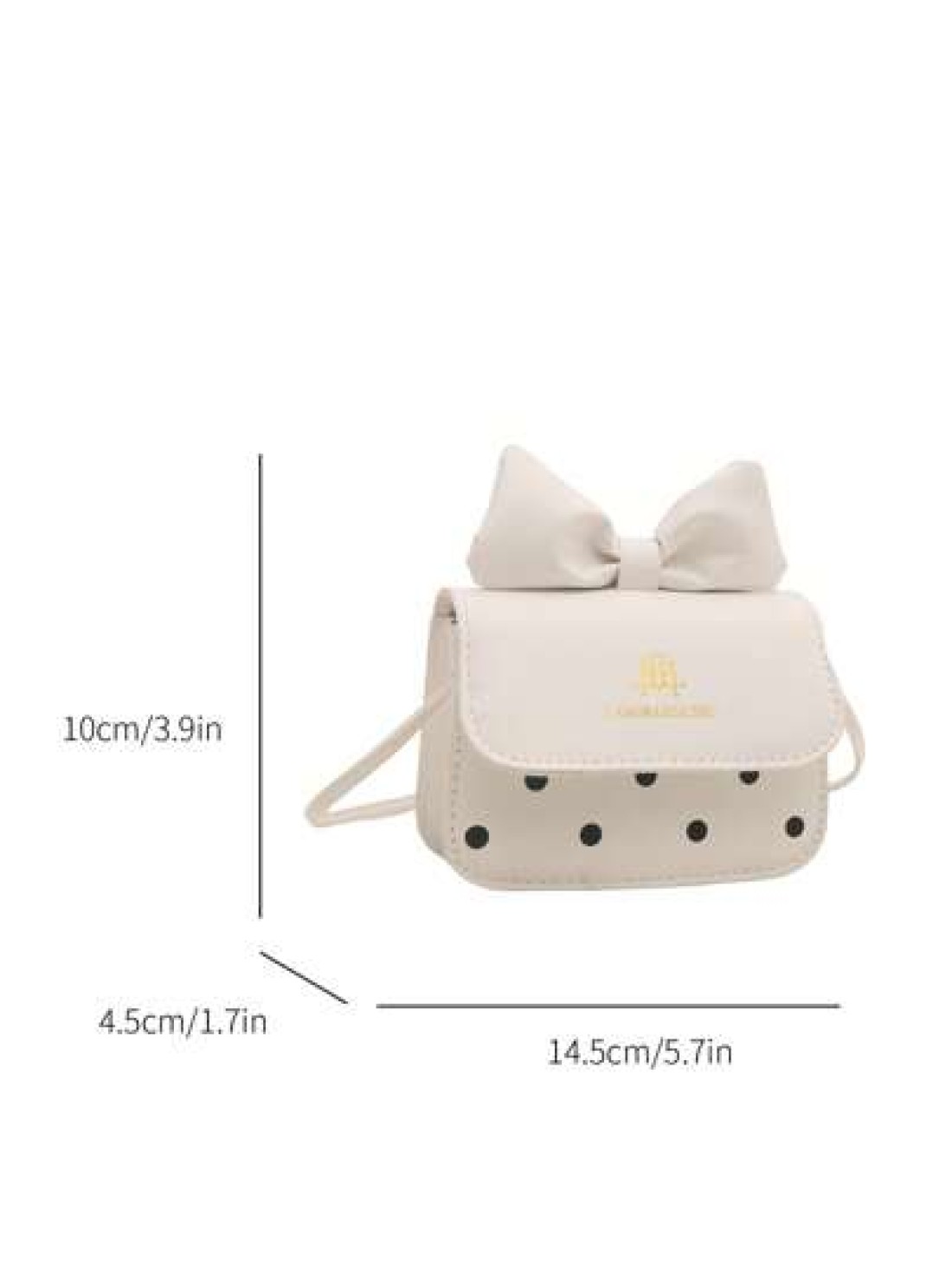 1PC Printed Polka Dot Three Dimensional Bow Underarm Bag Messenger Shoulder Girl s New Fashion Simple Small Square Summer Versatile Commuter Bag Magnetic Design Meet Basic Storage Needs Strong Practic