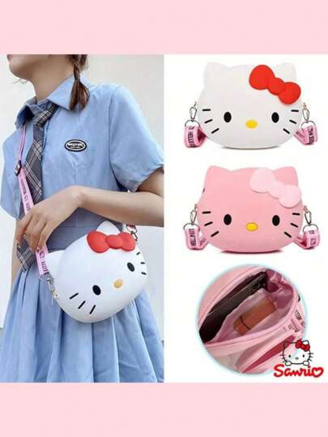 Sanrio 1 Cute Crossbody Bag Cartoon Hello Kitty Sling Bag Available As A One Shoulder Girl Gift