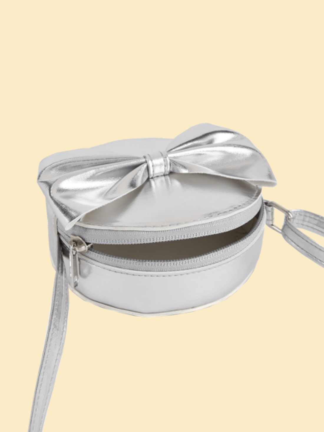 1pc Girls Bowknot Mini Round Crossbody Bag Princess Style Matching Outfit Birthday Gift