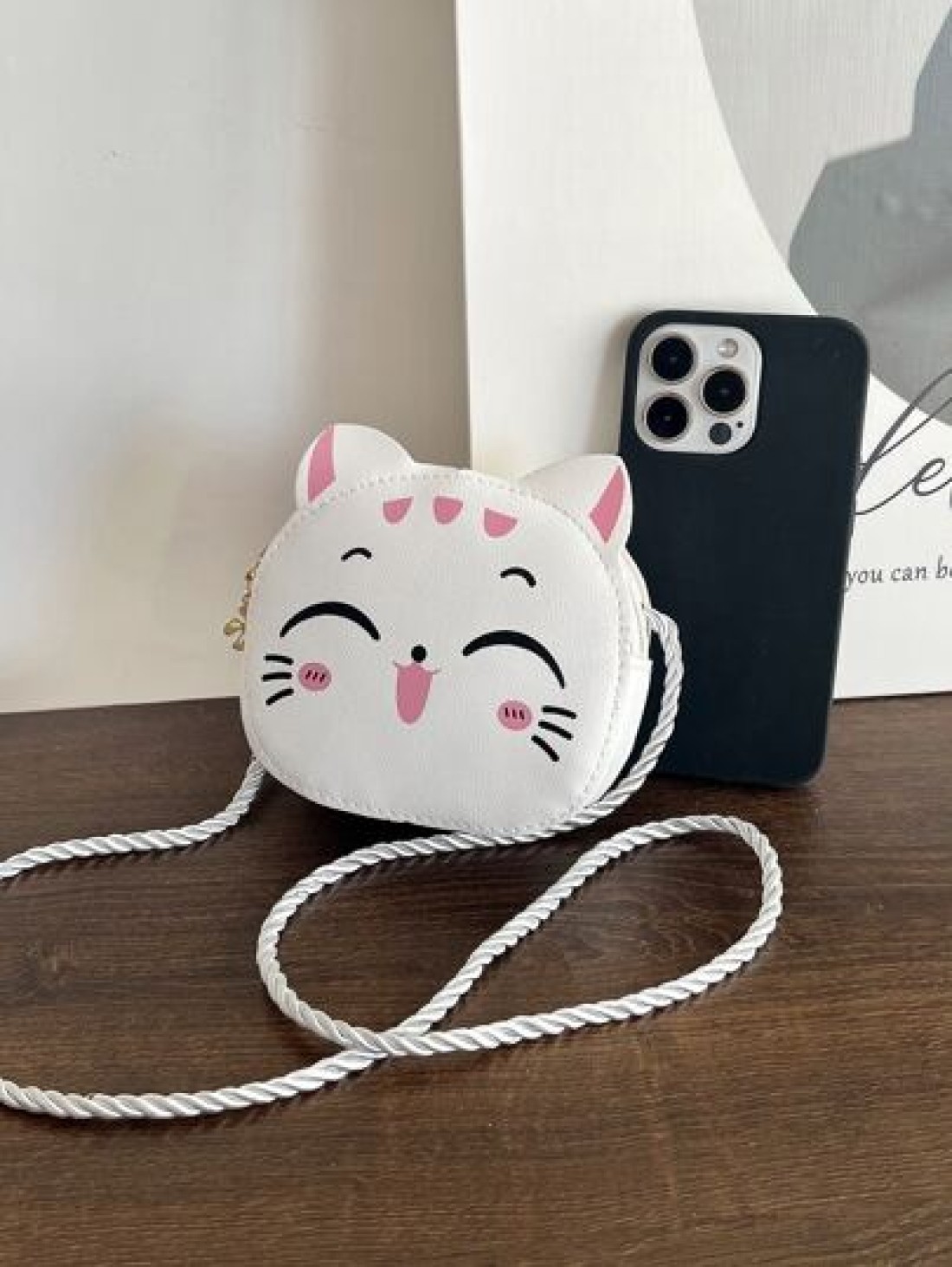 1 Piece Young Girl Pu Leather Zipper Closure Cute Kid Mini Crossbody Bag Suitable For Daily Use In All Seasons
