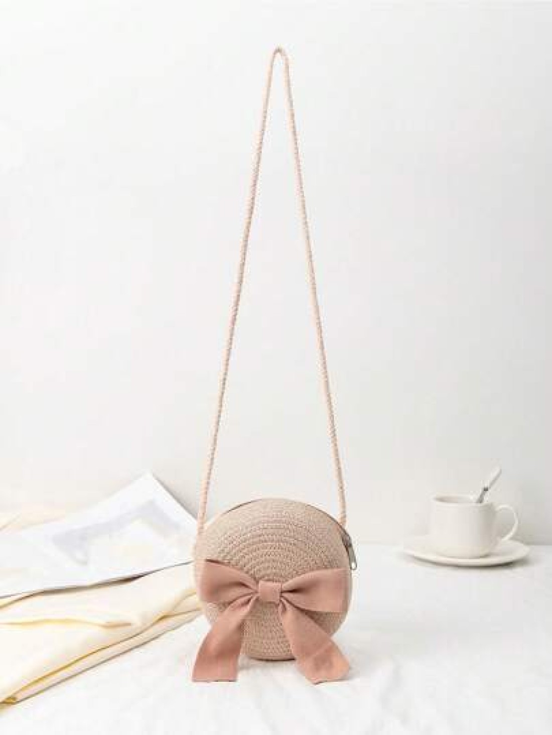 Children s Woven Straw Crossbody Bag For Beach