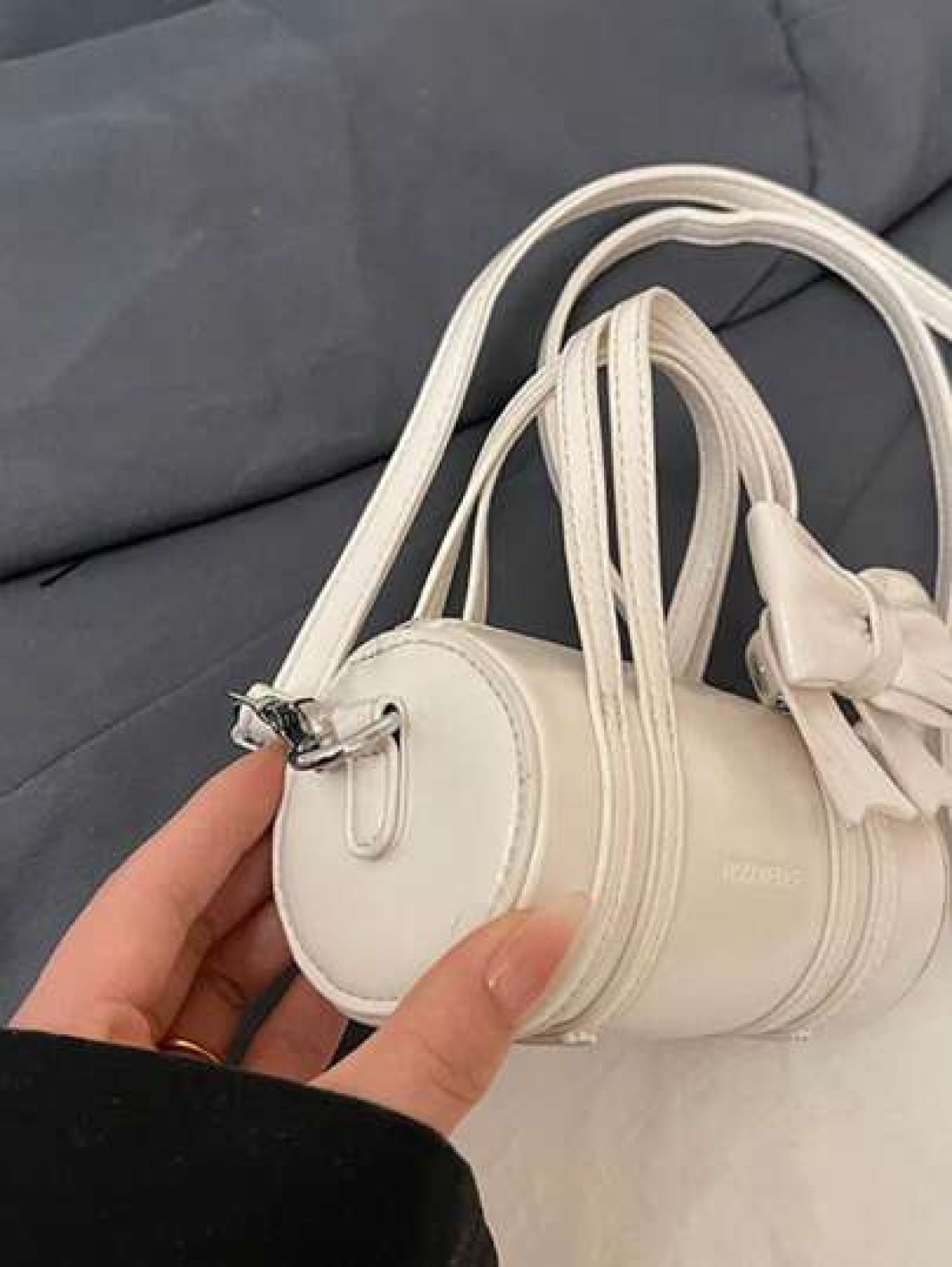 Fashion Bow Mini Handbag Solid Color Cute Small Crossbody Bag Lipstick Pouch