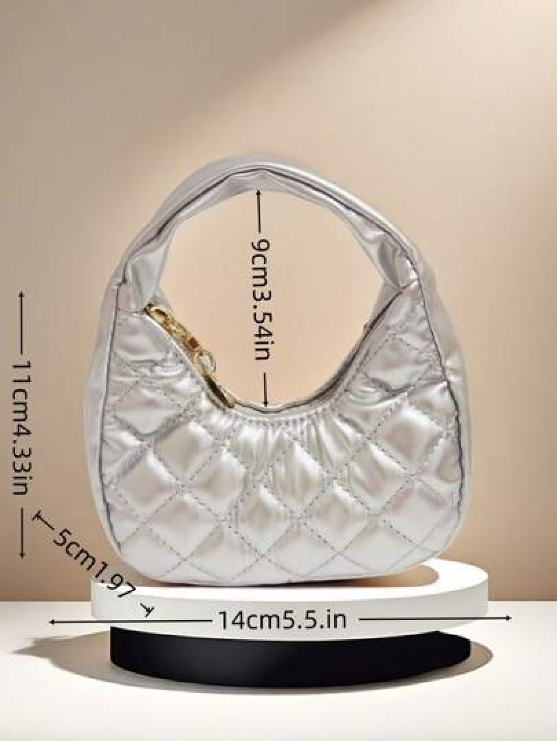 Children s Fashion Embroidered Crescent Moon Shaped Handbag Girls Casual Checkered Coin Purse Lipstick Case Soft Fashionable Pouch Ideal Holiday Gift
