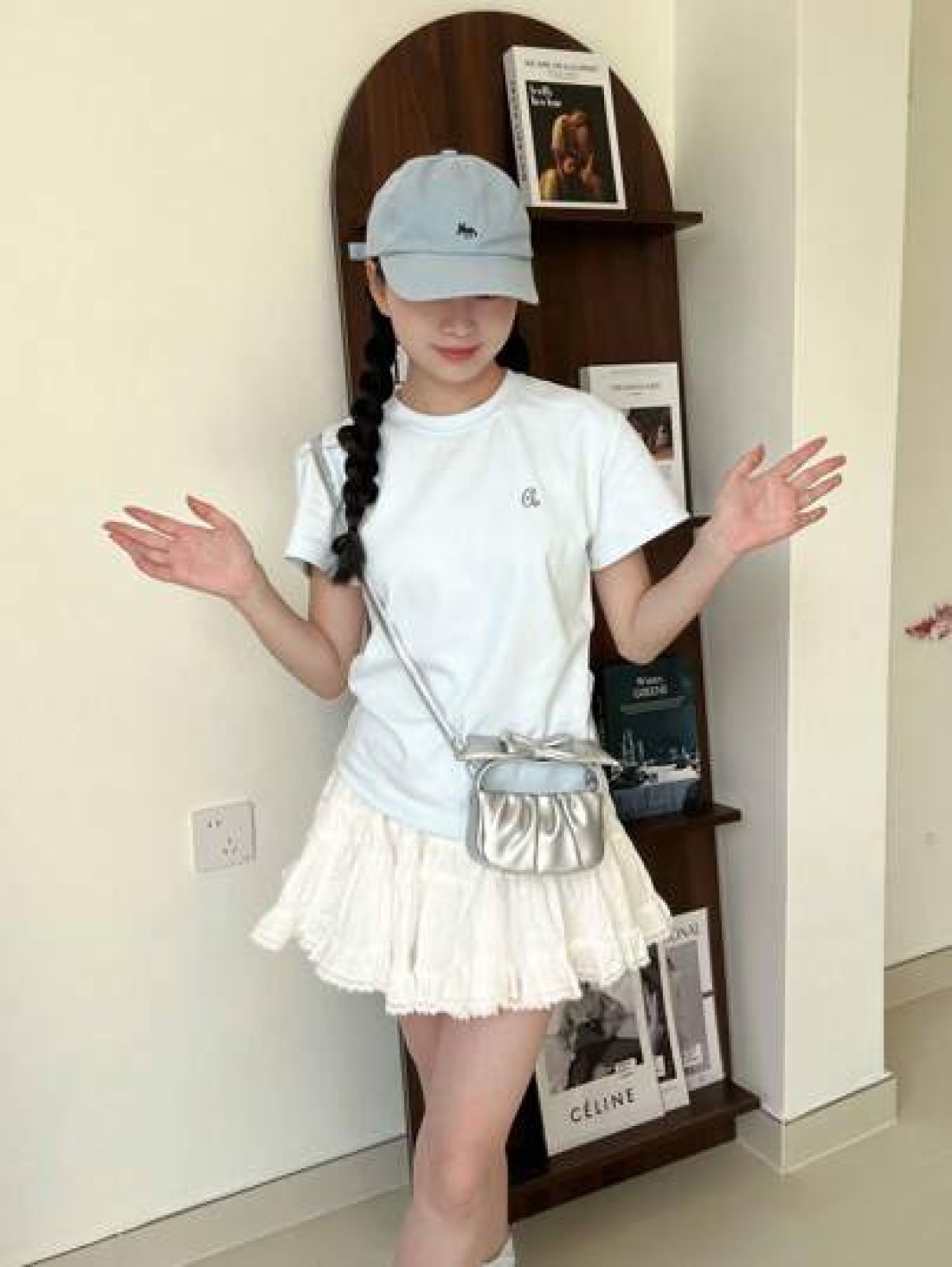 New Fashion Mini Cloud Shape Bow Decor Handbag Super Small Square Crossbody Bag Lipstick Pouch Evening Party Bag