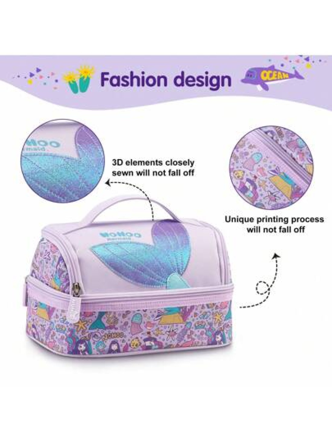 Super Powerful Girls Essentials 1pc Cartoon Animal Design Lunch Bag Girl Insulated Bento Box Double Layer Compartment Handbag Can Hold Hot Cold Food Inner Layer Keeps Warm Fresh Cool Large Capacity Od