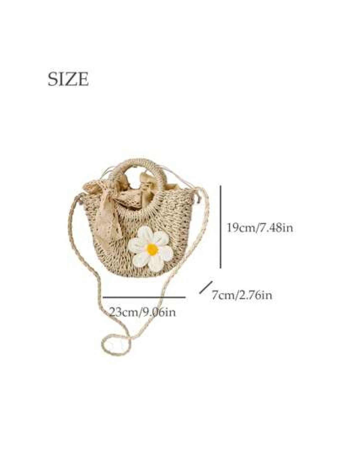 1pc Handbag Drawstring Opening And Closing This Year s Popular Handmade Sunflower Woven Bag For Girl 2025 New Ins Versatile Summer Messenger Bag Shoulder Handbag Comfortable Shoulder Strap Suitable Fo