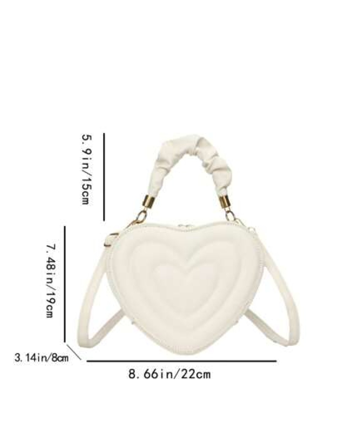 1pc High Grade Heart Shaped Small Bag For Girls Fashionable And Sweet Style Love Hand Held Shoulder Messenger Bag College Style Heart Girl Bag Pu Material Fashionable Girl Bag Girl Love Plaid Elegant