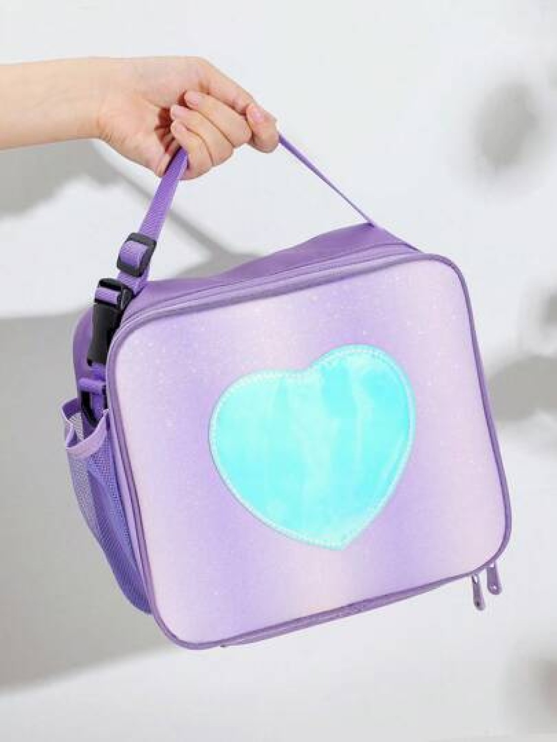 Holographic Lunch Bag Rainbow Thermal Insulated Bag Outdoor Picnic Bento Box Takeaway Bag Simple Shoulder Bag For Girls