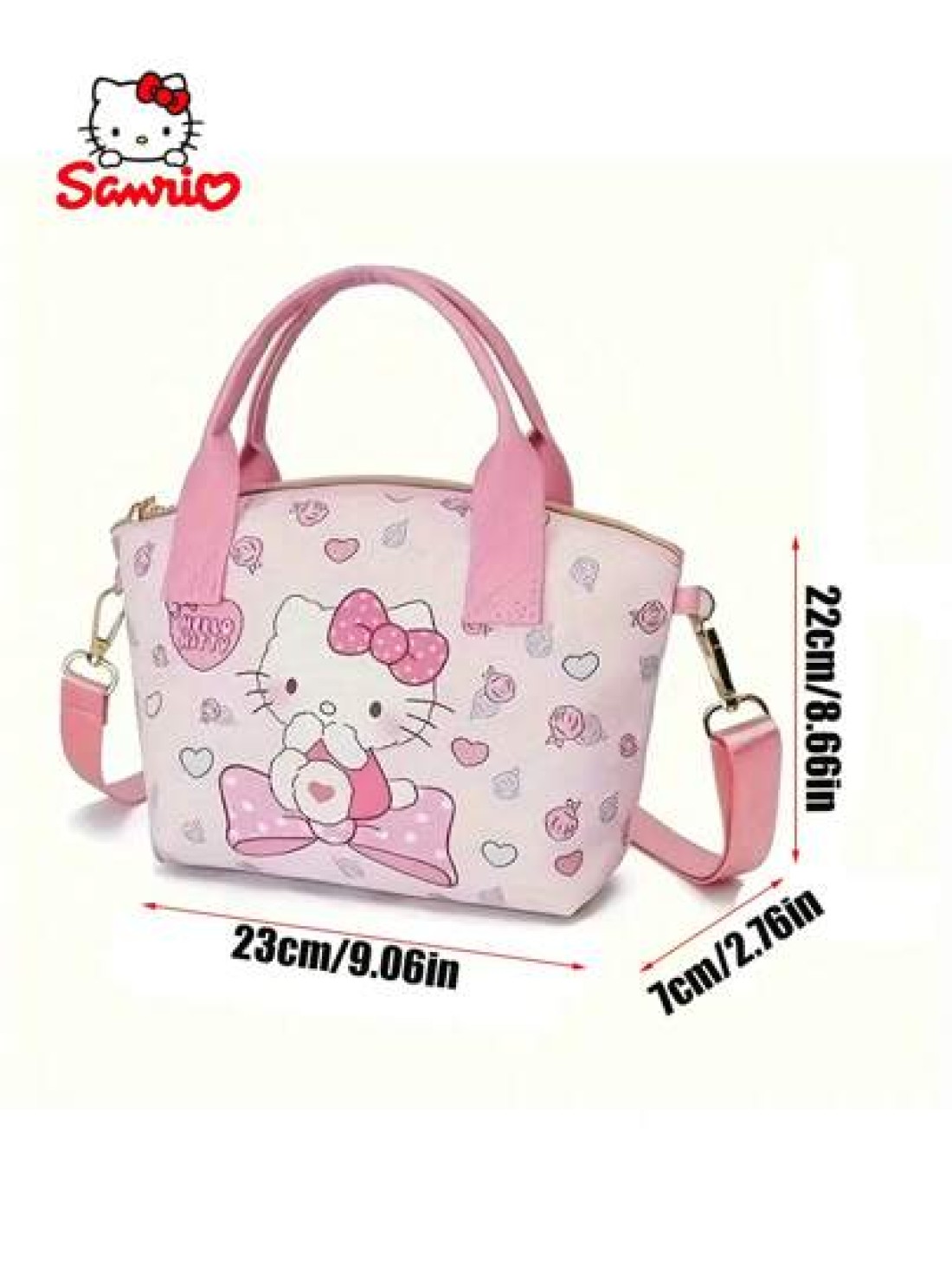 Sanrio 1pc Hello Kitty Sanrio Multipurpose Tote Cute Anime Shoulder Bag Cinnamoroll Tote Kids Tote Teen Tote For Christmas Gifts