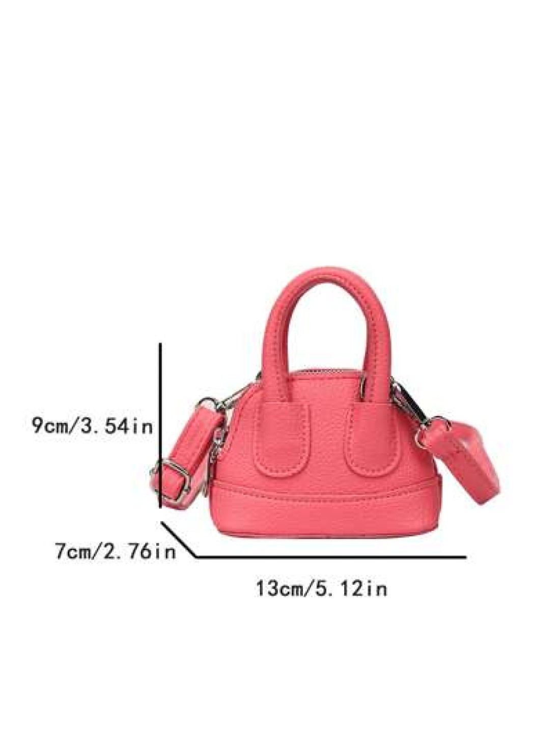 1pc Litchi Pattern Small Shell Children s Candy Color Mini Crossbody Lipstick Bag Crossbody Coin Purse Comfortable Fabric Light And Compact The Internal Space Is Very Open Suitable For Daily Use