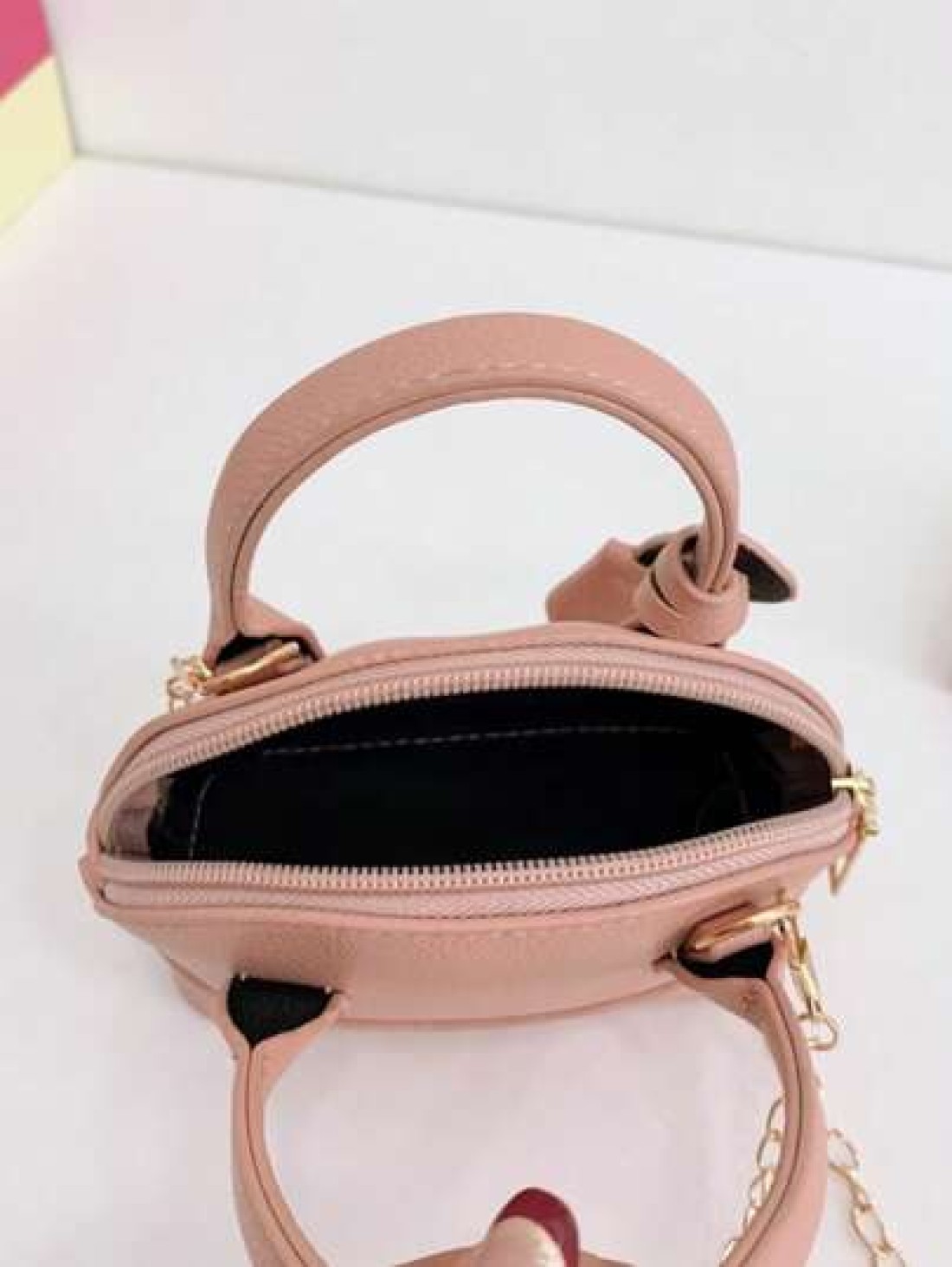 1pc Fashionable And Cute Children s Bags Small And Fresh Girls Handbags Cute Chain Crossbody Handbags High End Solid Color Bags With Letter Prints Smooth Zippers Litchi Pattern Girls Handbags Crossbod