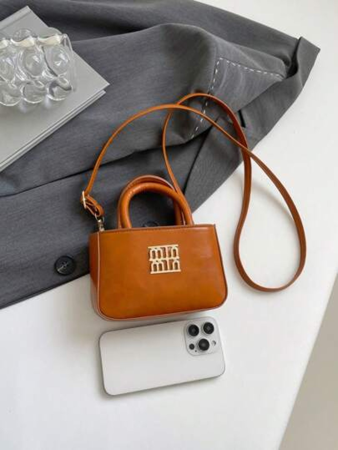 1pc Pu Zipper Fashionable And Simple Girl S Handbag Niche Parent Child Crossbody Bag Lipstick Bag Korean Style Versatile Niche Design With Comfortable Shoulder Straps Versatile And Suitable For Girls